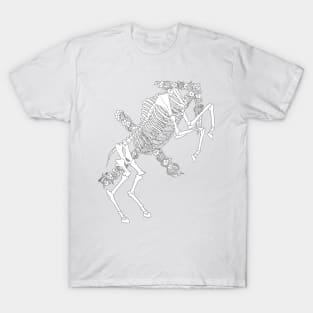 Sagittarius Skeleton - Black and White T-Shirt